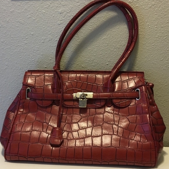 NEW Red Satchel Bag LARGE - Picture 7 of 7